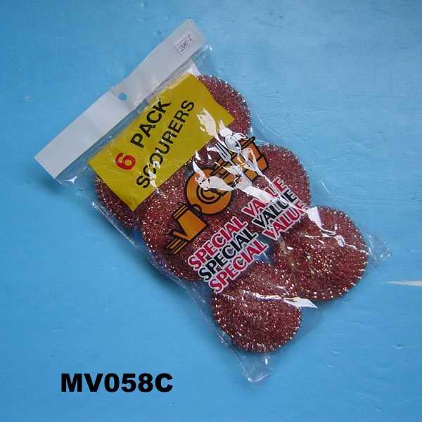 6 PCS SCOURERS IN COLOUR BAG style 2