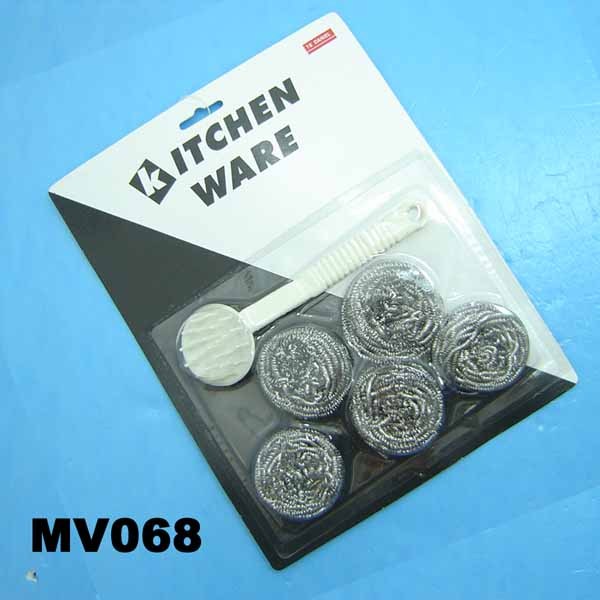 5PC.SCOURER WBRUSH