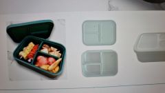Silicone three-compartment rice insulated Japanese lunch