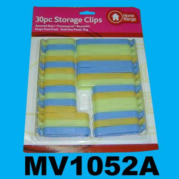 30PCS STORAGE CLIP MIX CLOUR