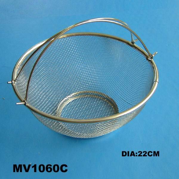 22CM FRUIT BASKET with Handle TAG CHROME