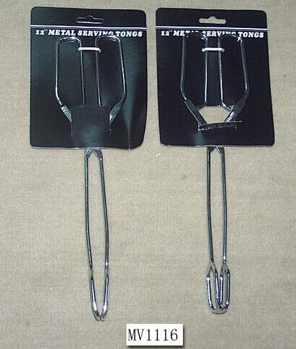 12in METAL FOOD TONGS TC