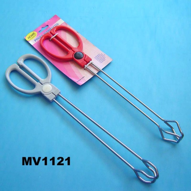 14in FOOD TONGS with HANG CARD