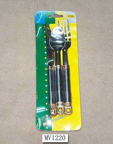 STEAK KNIFE and FORKS and SPOON SET