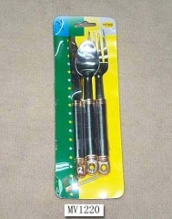 STEAK KNIFE and FORKS and SPOON SET