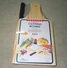 WOODEN CUTTING BOARD and 1PC KNIFE SHRINK