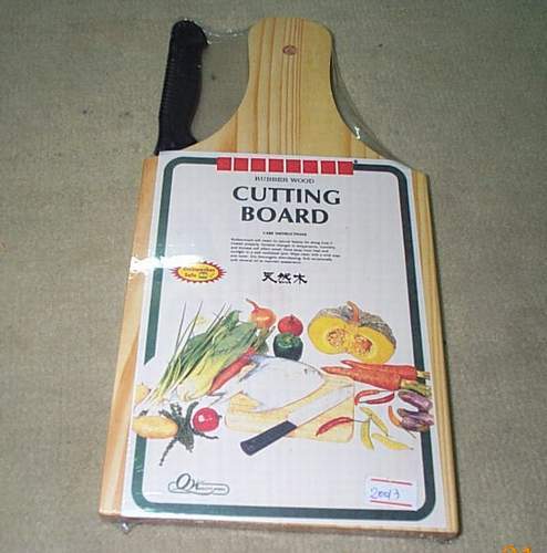 WOODEN CUTTING BOARD and 1PC KNIFE SHRINK