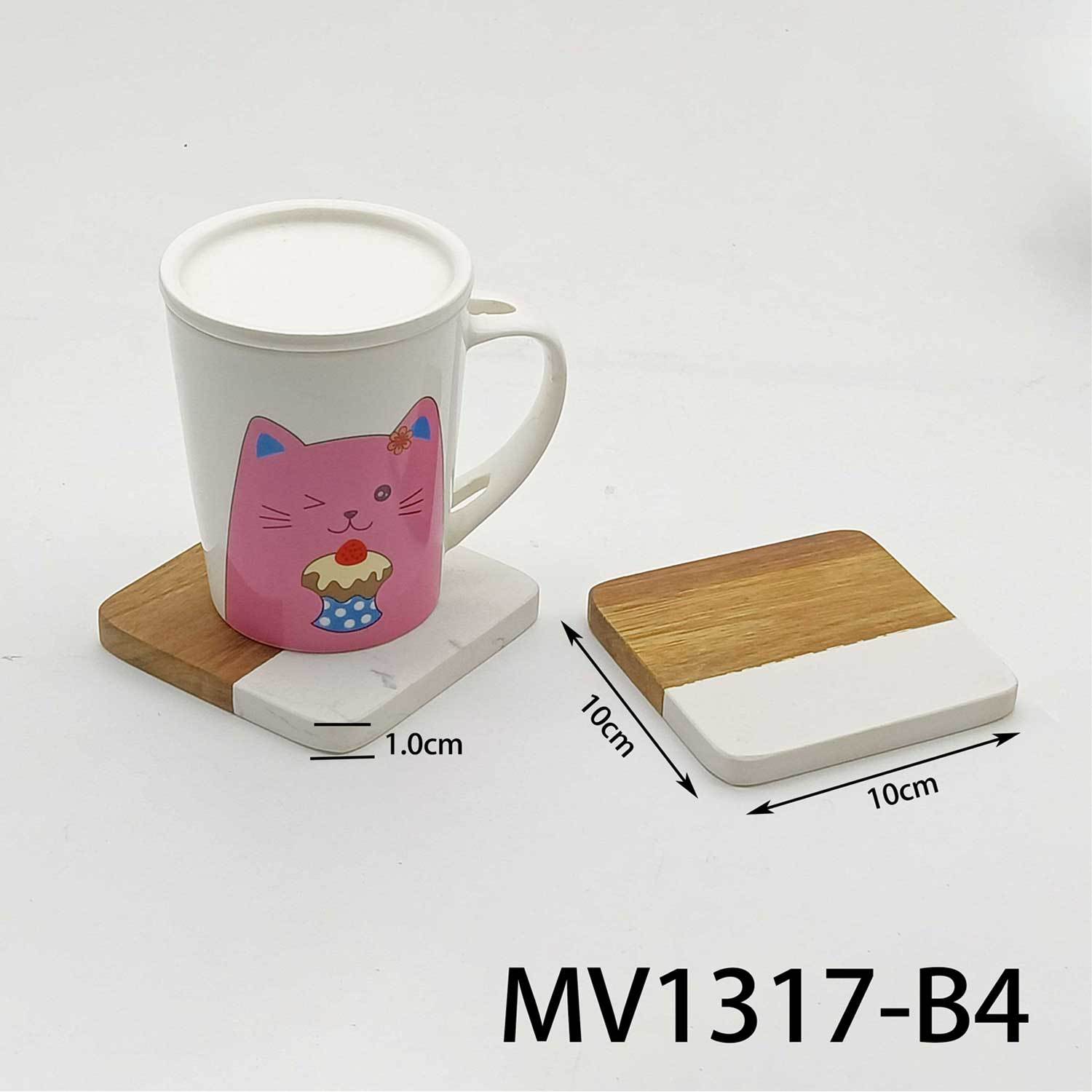 Marble with ACACIA Wooden Coaster with CB
