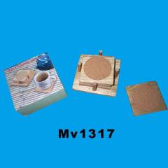 3PCS WOODEN CUP CUSHION with TRAYS