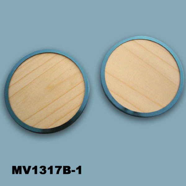 2PCS PINE WOODEN CUP CUSHION