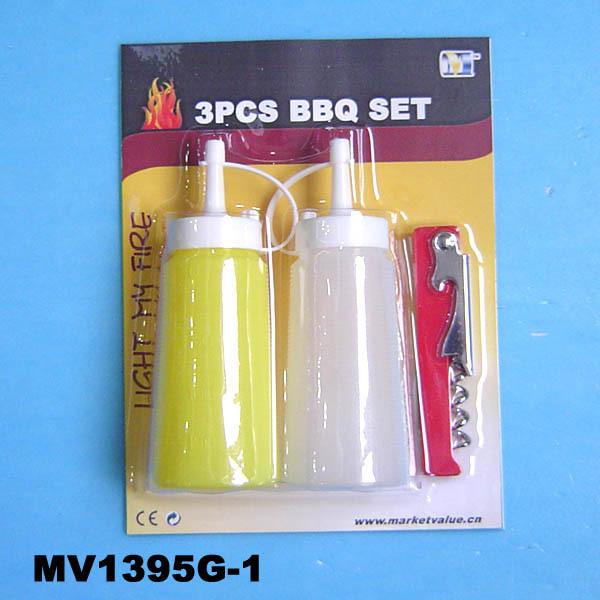 CATSUP MUSTARD DISPENSER 2PK and BOTTLE OPENER