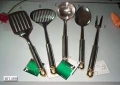 SS KITCHEN TOOLS with CANNULATION GILT HEAD Handle