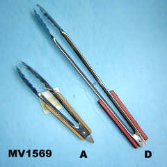 16in FOOD TONG with WOODEN Handle