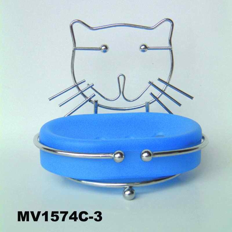 PLASTIC SOAP PLATE METTAL HOLDER style 2