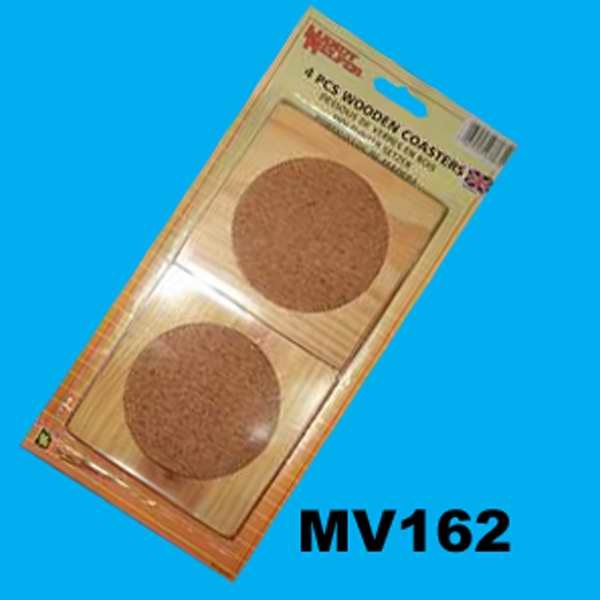 4PCS WOODEN COASTERS