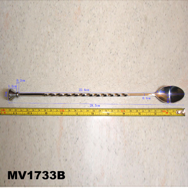 SS COCKTAIL SPOONMIXING SPOON IN POLYBAG