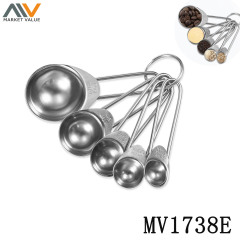 5PCS SS MEASURING SPOON SET