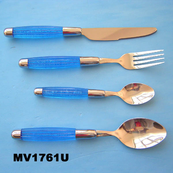4PCS CUTLERY SET PVC BAG with HEADCARD