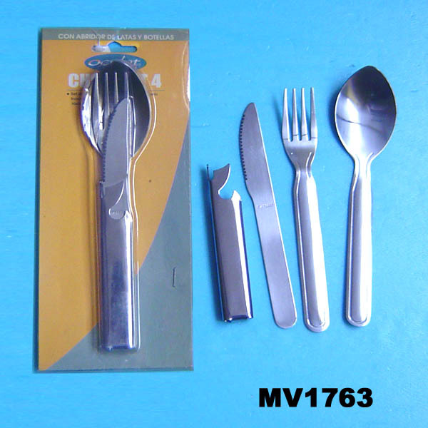 SS KNIFE FORKS SPOON OPENER SET