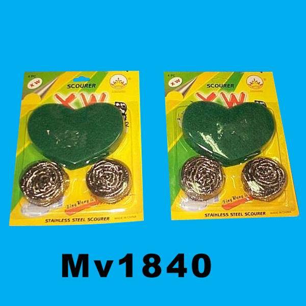 A-51 3LEVEL SCOURER CLOTH and 2PCS SS SCOURER