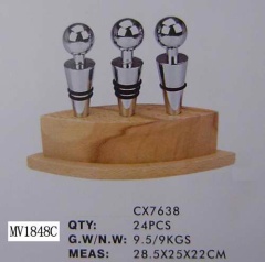 3PCS WINE BOTTLE PLUG and BLOCK SET style 3