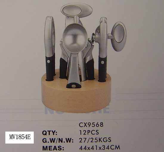 4PCS DIE-CASTING KITCHEN TOOLS and BLOCK SET