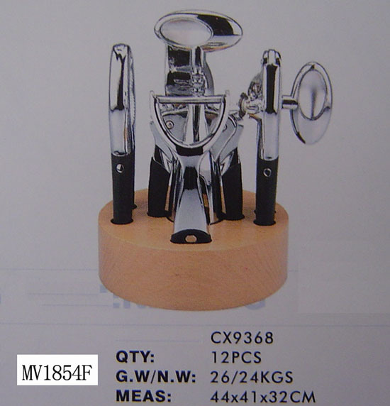 5PCS DIE-CASTING KITCHEN TOOLS and BLOCK SET style 2