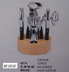 5PCS DIE-CASTING KITCHEN TOOLS and BLOCK SET style 2