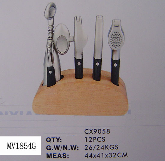 4PCW DIE-CASTING KITCHEN TOOLS and BLOCK SET