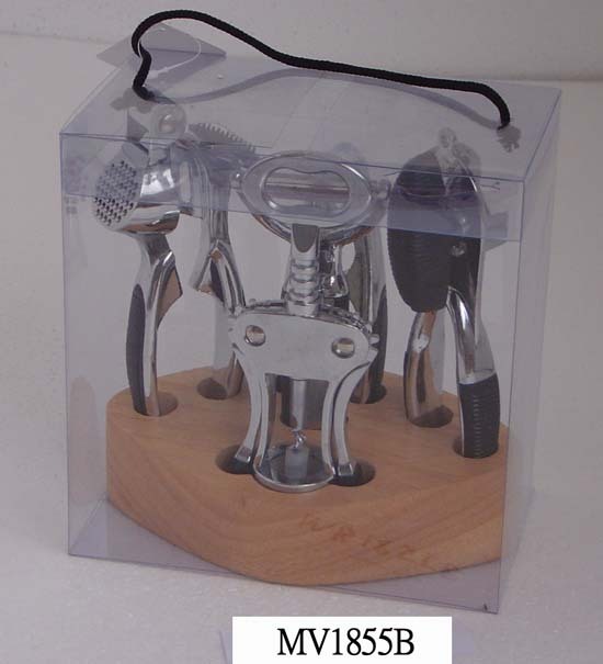 6PCS DIE-CASTING KITCHEN TOOLS and BLOCK in PVC BOX SET