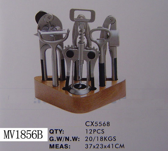 6PCS DIE-CASTING KITCHEN TOOLS and BLOCK SET style 3