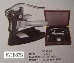 6PCS WINE TOOLS SET in WOODEN BOX