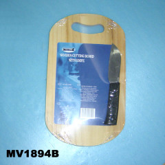 WOODEN CUTTING BOARD WKNIFE SHRINK