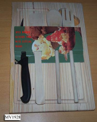 3PCS WOODEN KITCHEN TOOLS and KNIFE and CUTTING BOARD SET