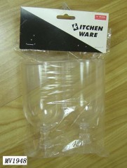 2PCS PLASTIC CUP in PVC BAG with HANG CARD