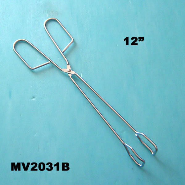 12in CHROME FOOD TONGS