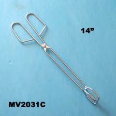 14in CHROME FOOD TONGS
