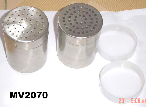 2PCS SS SALT and PEPPER SHAKERS