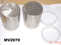2PCS SS SALT and PEPPER SHAKERS