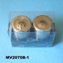 2PCS SS SALT and PEPPER SHAKERS style 2