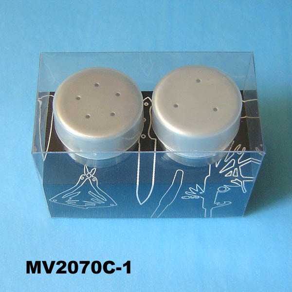 2PCS SS SALT and PEPPER SHAKERS style 3