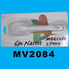 6PC PLASTIC MEASURE SPOON
