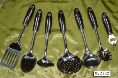 SS LADLE with PLASTIC INLAY STEEL Handle