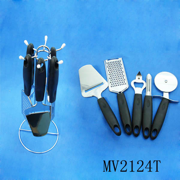 5PCS KICHEN TOOLS with KICHEN RACK
