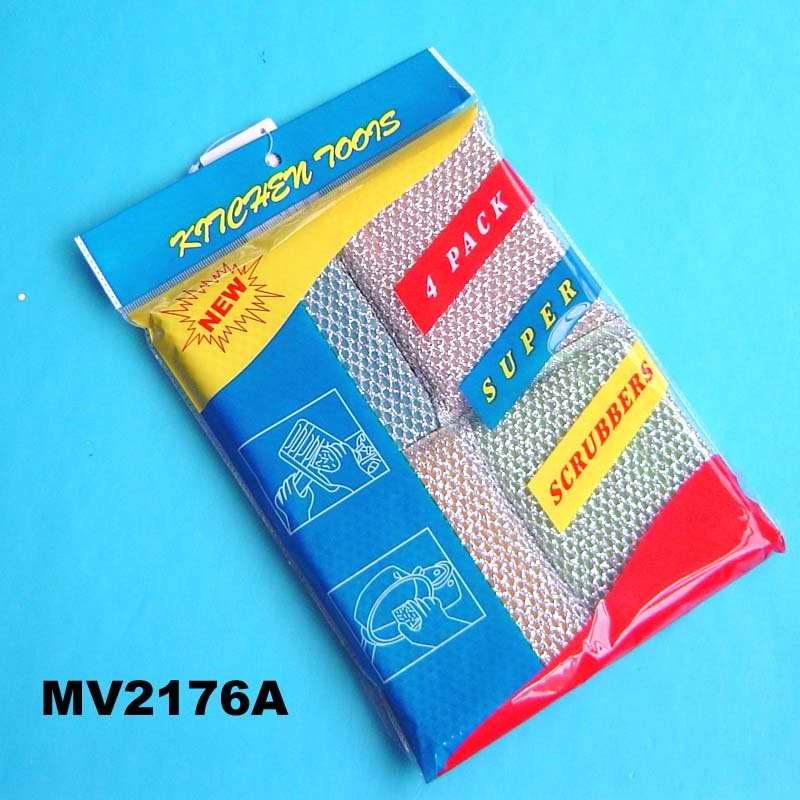 4PCS SCOURER SET in COLOR BAG