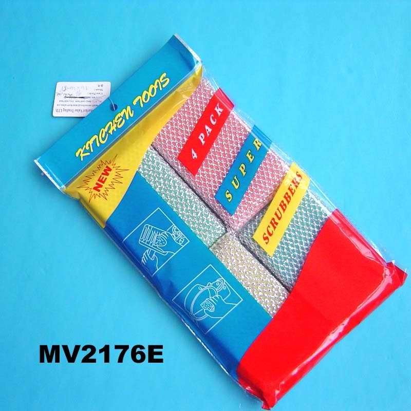 4PCS SCOURER SET in COLOR BAG style 4