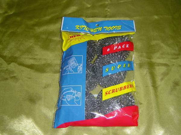 6PCS SCOURERS IN COLOUR BAG style 2