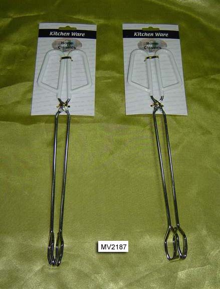 CHROME FOOD TONGS TC