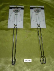 CHROME FOOD TONGS TC
