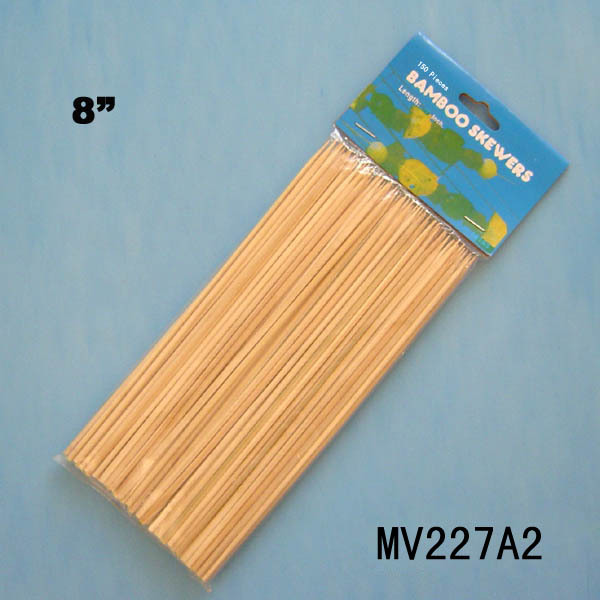8 in150PCS BAMBOO B.B.Q.SKEWERS